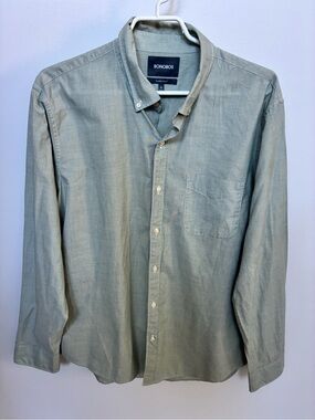 Bonobos Light Sage Green Long-Sleeve Button-Down Shirt